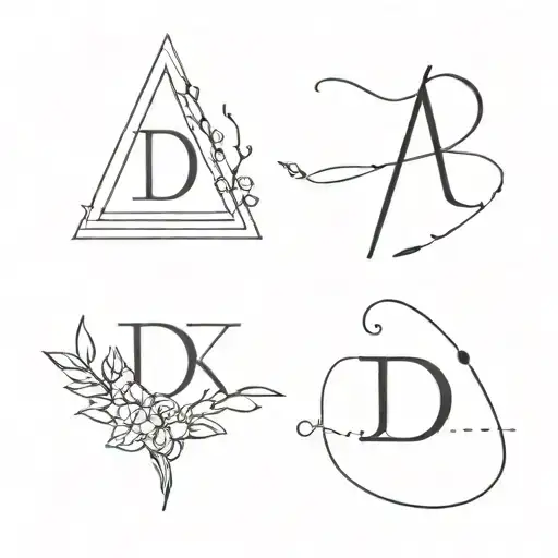 initials D A O K C De Á tattoo design idea
