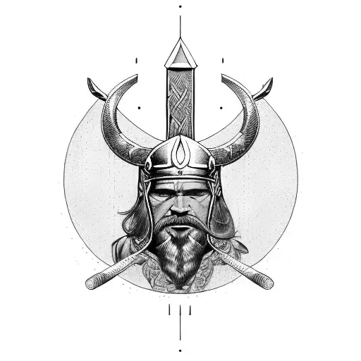 viking thor tattoo design idea