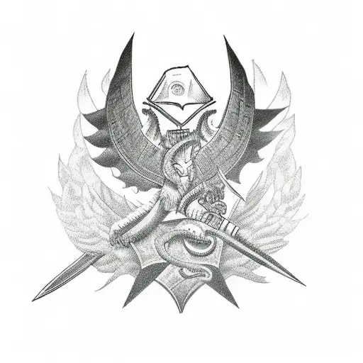 A fierce warrior holding a book, representing the power of knowledge in battle tattoo design idea