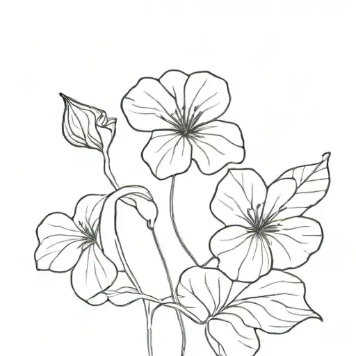 nasturtiums tattoo design idea