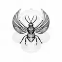 egypt scarabeus tattoo design idea