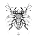 egypt scarabeus tattoo design idea