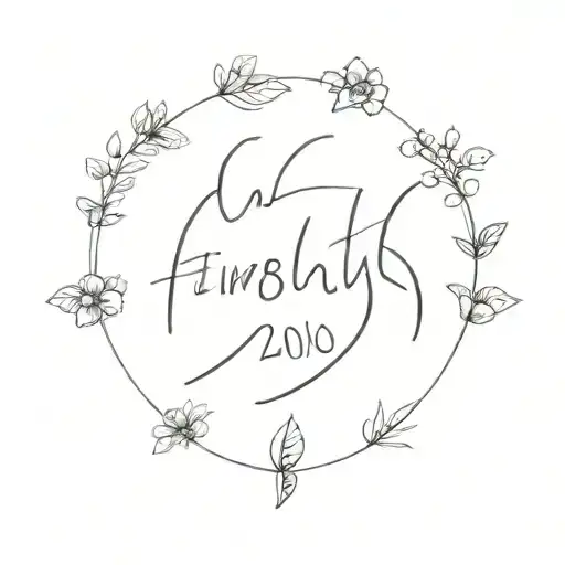 date of birth tattoo design idea