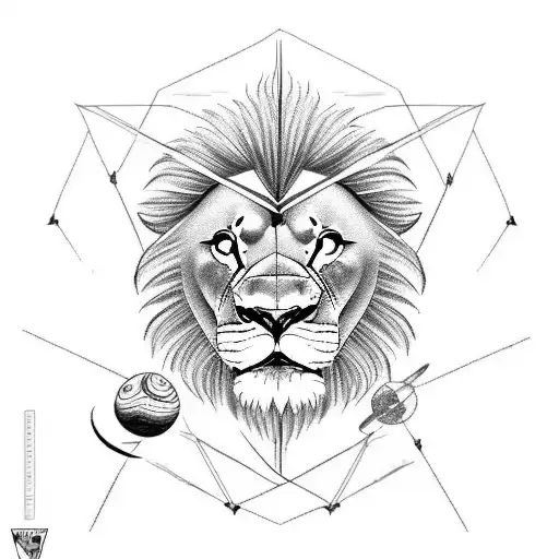  bow and arrow, planets, lion eagle tattoo design idea