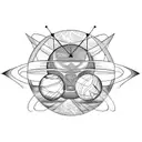  bow and arrow, planets tattoo design idea