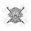 hammer and chisel tattoo design idea