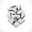 hammer and chisel tattoo design idea