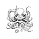 pirate marmaid octopus tattoo design idea