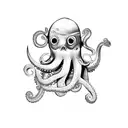 pirate marmaid octopus tattoo design idea