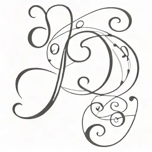 A minimalist tattoo of musical notes forming the shape of the client's favorite letter 'E' tattoo design idea