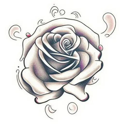 Rose on Fire tattoo design idea