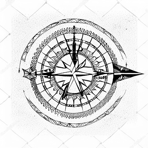 philippine map compass sword tattoo design idea
