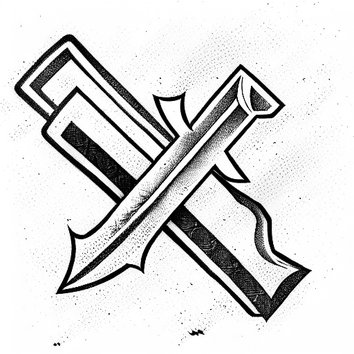 philippine map sword tattoo design idea