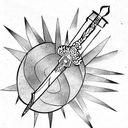 philippine map sword tattoo design idea