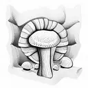 Mushroom, 3D tattoo design idea