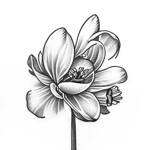 snowdrop and carnation wrist wrap  tattoo design idea