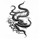 Snake fighting Scorpion tattoo design idea
