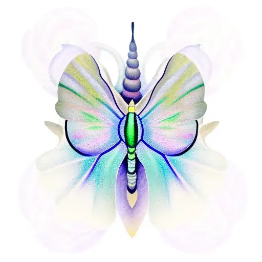 A mystical garden filled with Luna moths, snails, and blooming flowers, reflecting your passion for gardening tattoo design idea