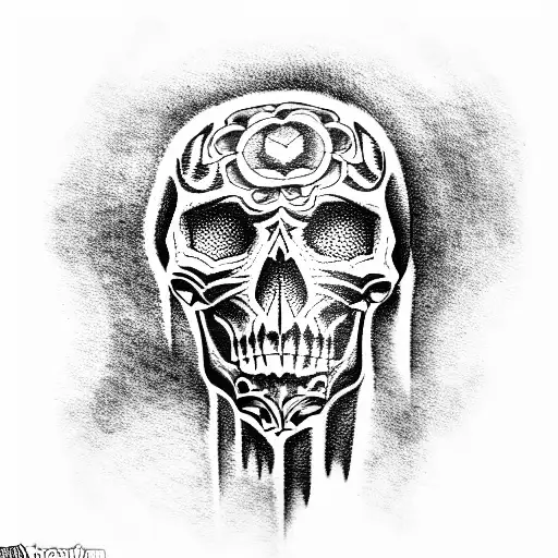 Skull tattoo design idea