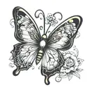 butterfly with hidden Mickey Mouse  tattoo design idea