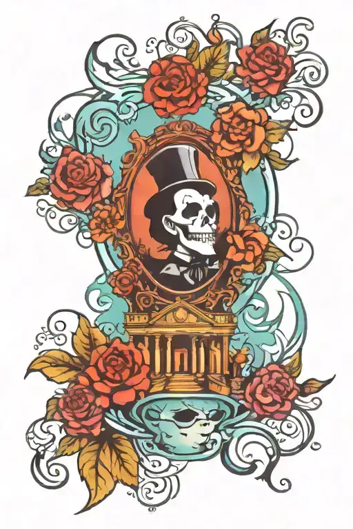 Disney haunted mansion tattoo design idea