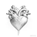Heart with word "Faith" inside it tattoo design idea