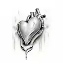 Heart with word "Faith" inside it tattoo design idea