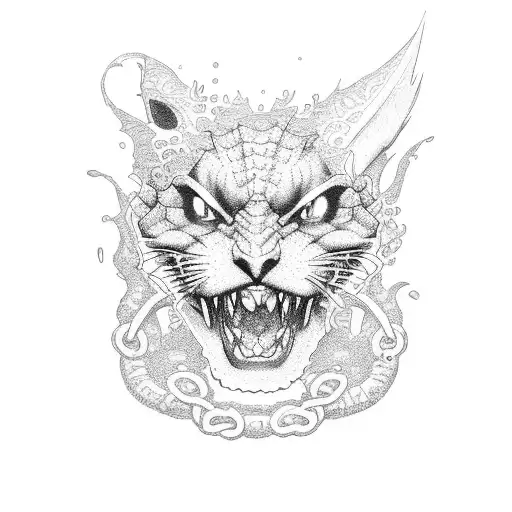 drain gang chain tattoo design idea