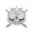 drain gang chain tattoo design idea