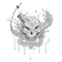 drain gang tattoo design idea