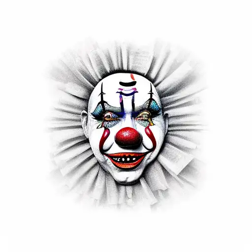 clown tattoo design idea