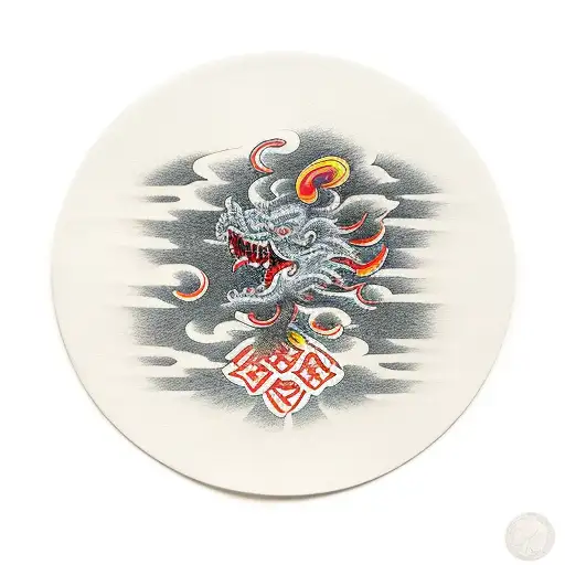 Akuma Kanji inside a ring of fire tattoo design idea