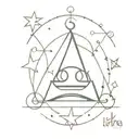 libra star sign tattoo design idea