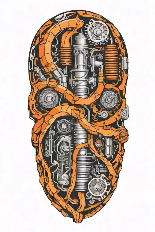 nitromethane motor tattoo design idea