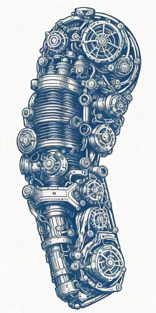 performance engine tattoo design idea