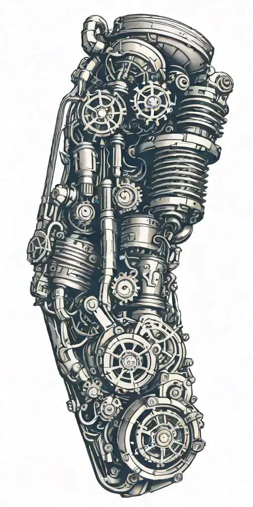 performance engine tattoo design idea