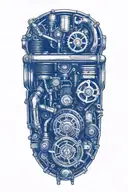 engine tattoo design idea