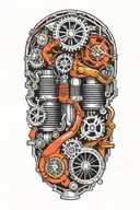 performance engine tattoo design idea