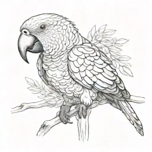 a parrot tattoo design idea