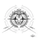 solar system Taurus Aries Gemini Capricorn love life black and whit3  tattoo design idea