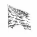 Christian Cross American flag tattoo design idea