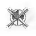 Christian Cross American flag tattoo design idea