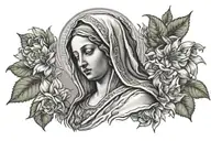 virgin mary tattoo design idea