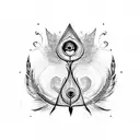 peacock feather anchor tattoo design idea