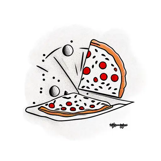 pizza tattoo design idea