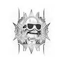 the name Luke 4 spelled out in cursive writing laugh now cry later tattoo design idea