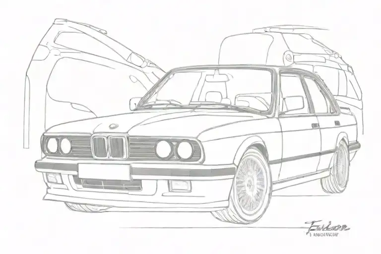 BMW E30 END tattoo design idea