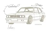 BMW E30 THIN LINES tattoo design idea