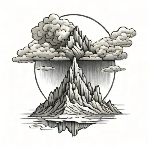 mount olympus tattoo design idea