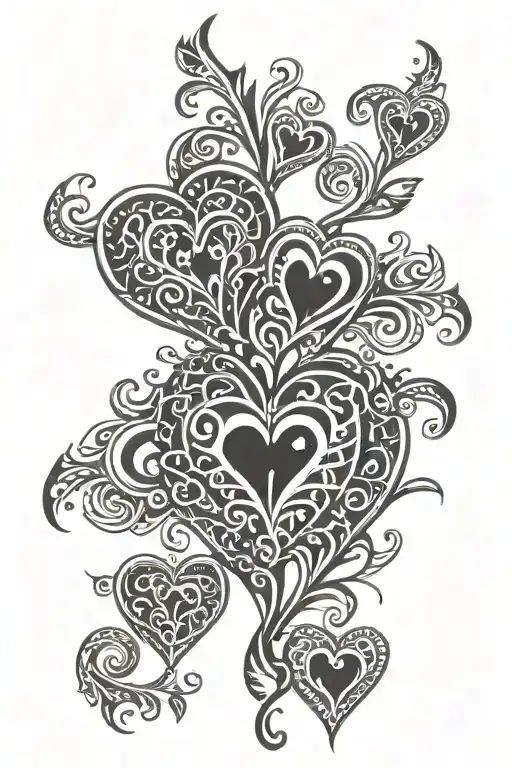 hearts tribal tattoo design tattoo design idea